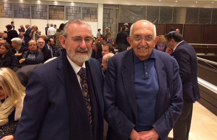 Dr. Plinio Apuleyo junto con Rabino Alfredo Goldschmidt